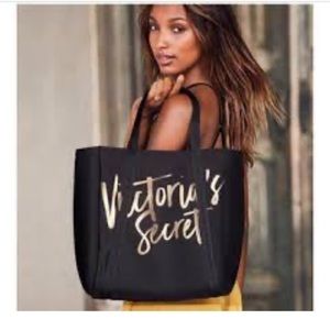 Victoria's Secret Black Caryall Cooler Tote Bag